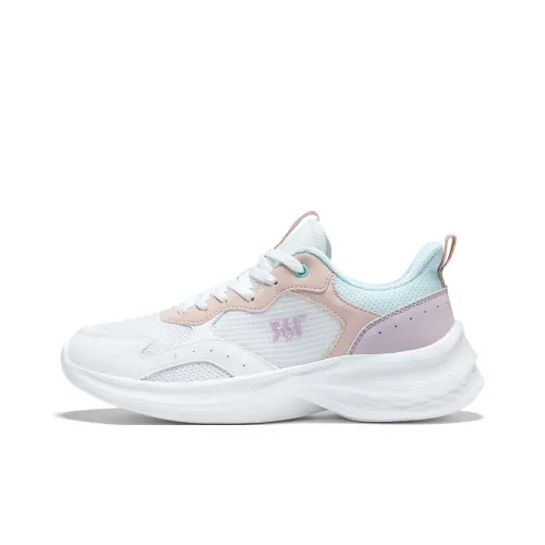 361° Cushioning, Breathable, Supportive Low Top Casual Running Shoes Women's Feather White Gauze Blue