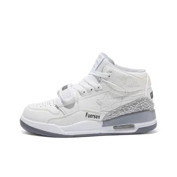 FUERSEN Anti Slip Wear Resistant High Top Casual Shoes Unisex White