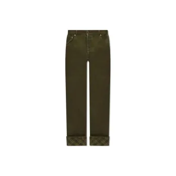Burberry Tapered Leg Turn Up Hem Jeans