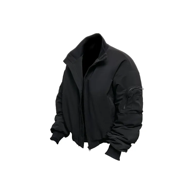 HOZZS Jackets Coats Unisex Black-0