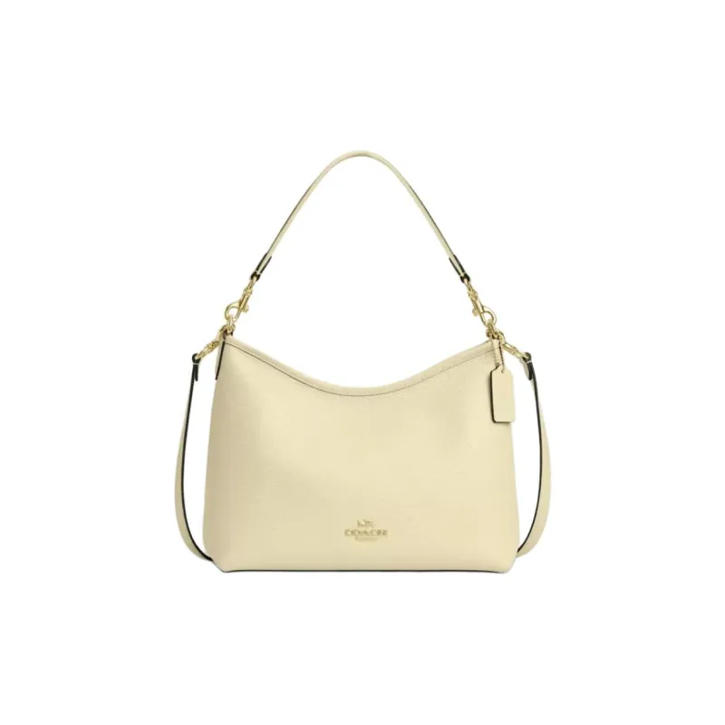 COACH LAUREL Leather One Shoulder Handbag Tubas Women's Beige Yellow-0