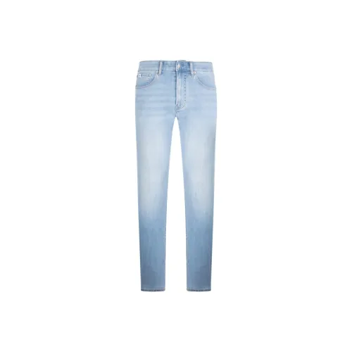 calvin Sneakers graphic Jeans Men's Denim Light Blue