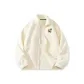 [Double-Sided Aoli Fleece]Ecru (Ma Texture Puzzle Chest Logo)