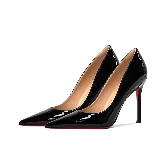 Lan Miao Slim Heel High Heels 8CM Women's Black-1