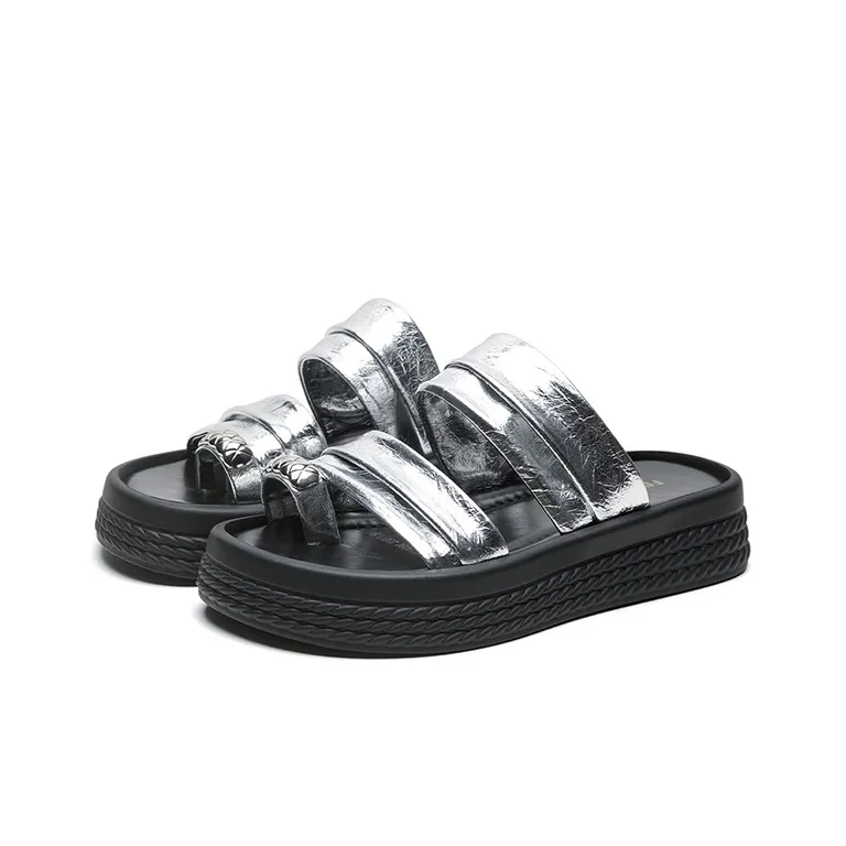 FIVE PLUS Rubber Sole Slip Resistant Slide Slippers Women's-1