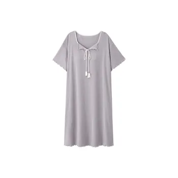 XISHE Nightgown Women's Light Gray