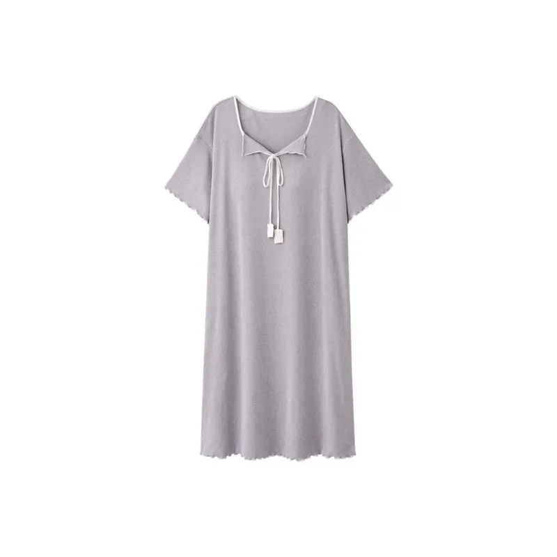 XISHE Nightgown Women's Light Gray-0