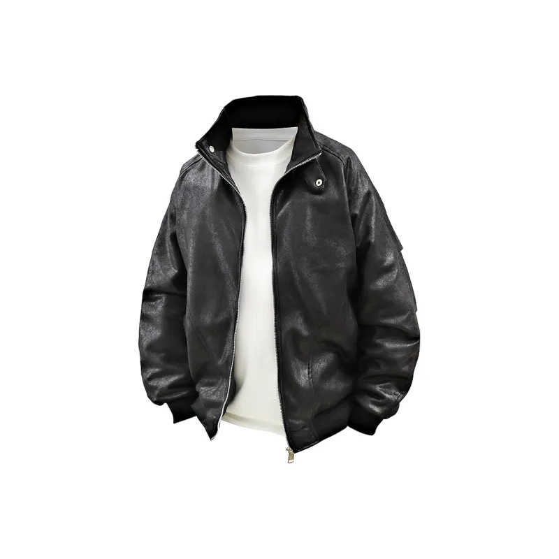 Yalu Jackets Coats Unisex Vintage Brown-4