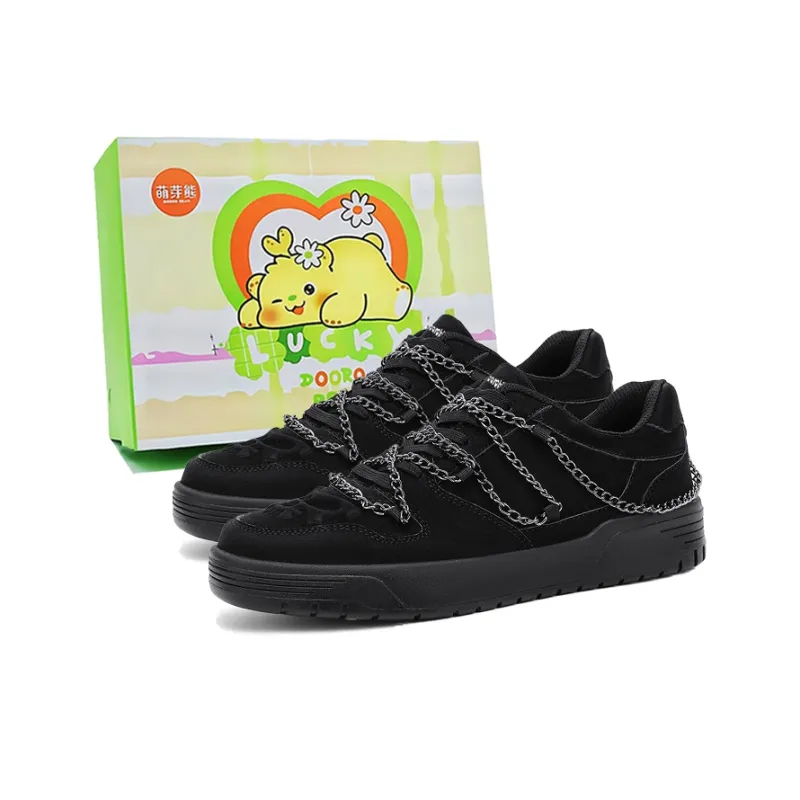 Budding Bear Anti Slip Wear Resistant Low Top Skateboard Shoes Men's Box-0