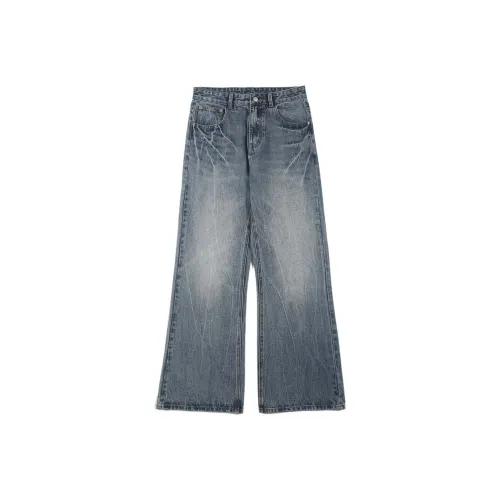 FAVEPOP Jeans Unisex Vintage Blue