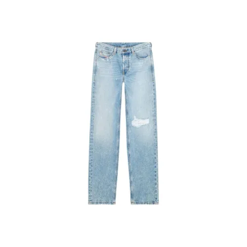 DIESEL 2010 D Macs 09j80 Distressed Straight Jeans