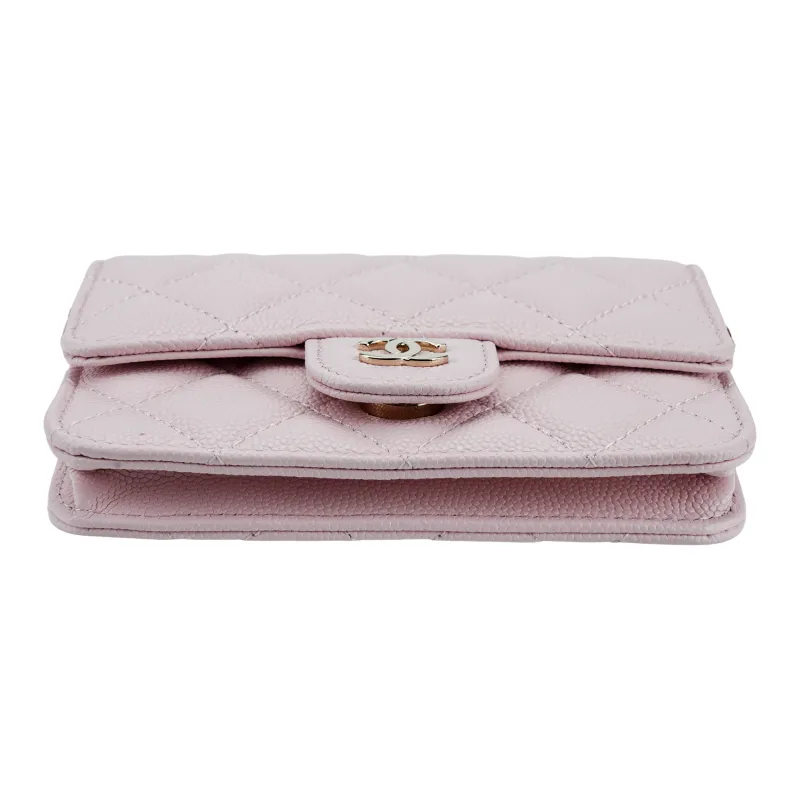 CHANEL 22SS Cow Leather Evening Bag, Coin Purse, Shoulder Bag, Crossbody Bag Mini Women's Pink-3
