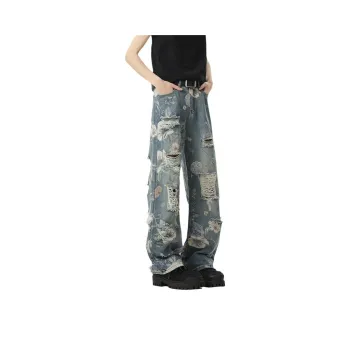 WOOG2005 Jeans Unisex White