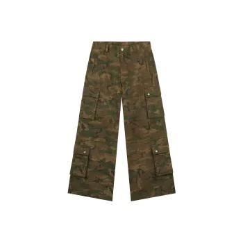 THE SALVAGES FASHION CLUB Cargo Pants Unisex Green Camouflage