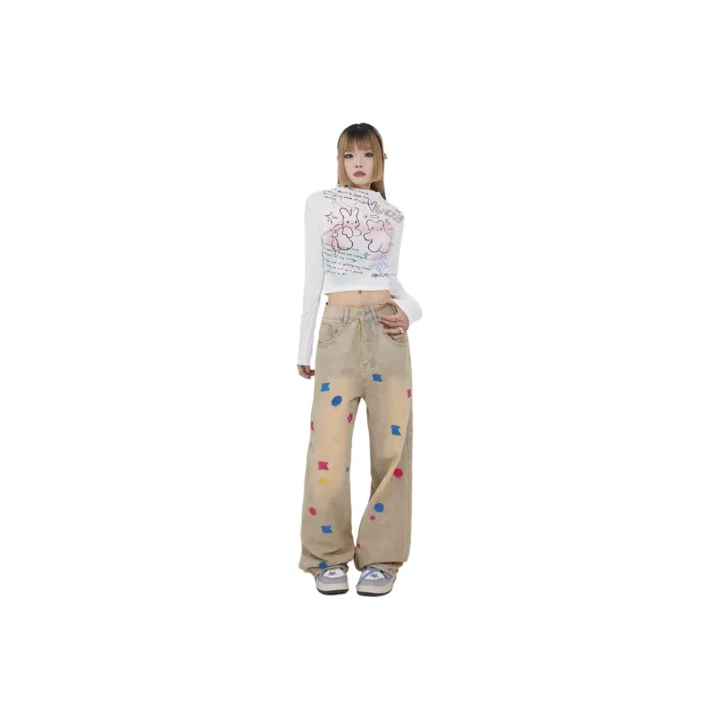 TESTUNG Jeans Unisex Yellow Mud Series-7