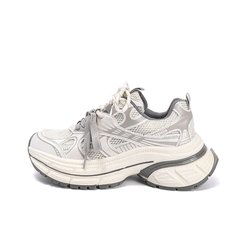 EXULL Q Balance Lightweight Height Increasing Low Top Chunky Sneakers Women's-0
