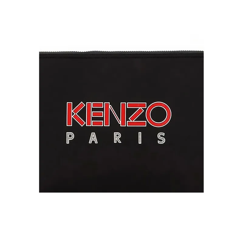 KENZO Classic Tiger Head Polyester Nylon Clutch Handbag Men's Black-3