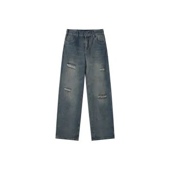 Gwola Jeans Fall And Winter Unisex Vintage Blue