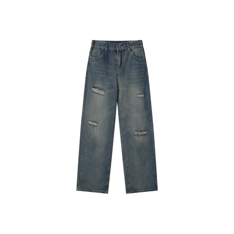 Gwola Jeans Fall And Winter Unisex Vintage Blue-0
