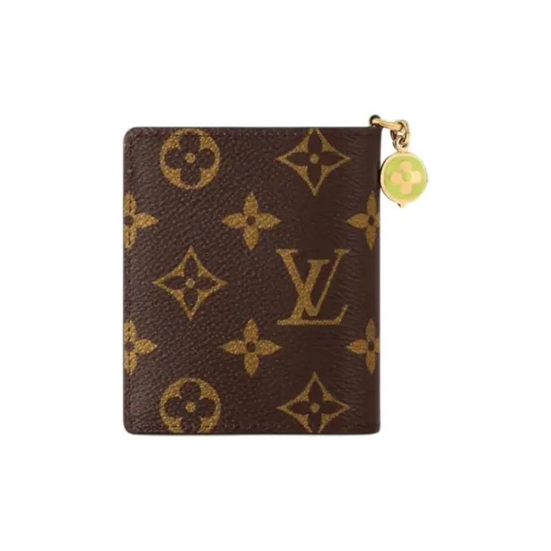 LOUIS VUITTON Canvas Wallet Unisex Brown-2