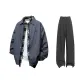 Blue Gray Top+Black Pants