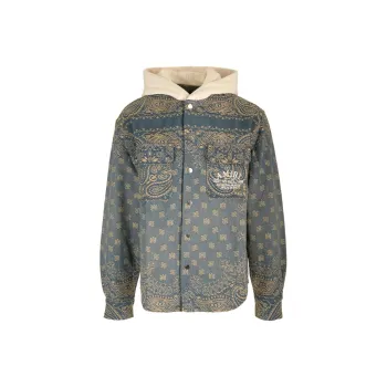 AMIRI Bandana Jacquard Hooded Overshirt