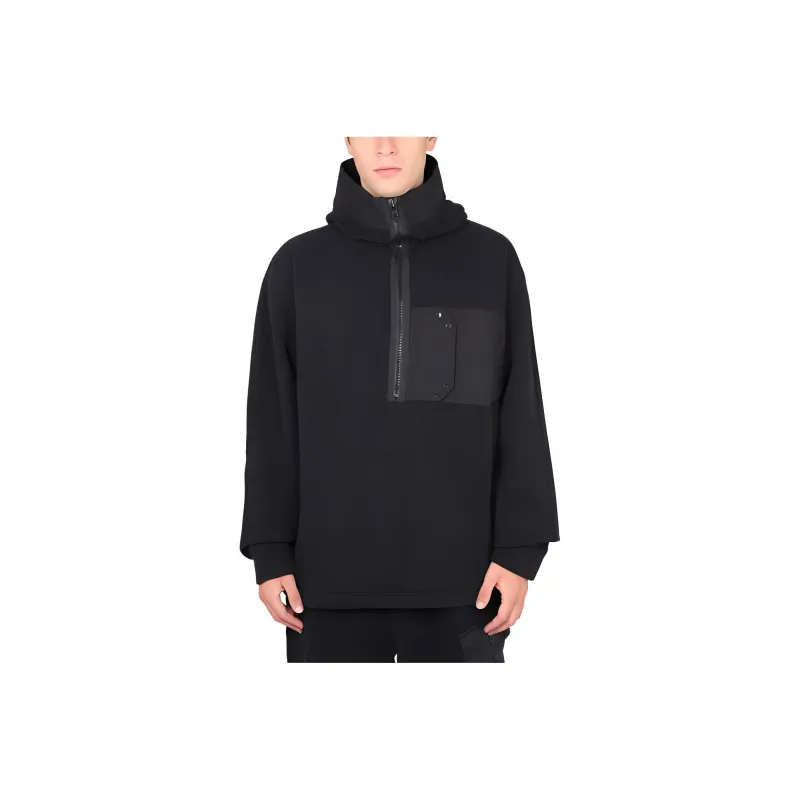 TEN C Long Sleeved Half Zip Hoodie-0