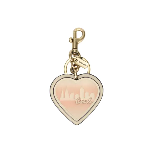 COACH Jennifer Collaboration Bag Charm Leather Bag Accessory Women's Ecru