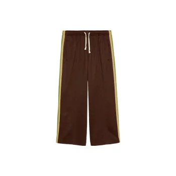 GUCCI Knitted Sweatpants Men Red Brown