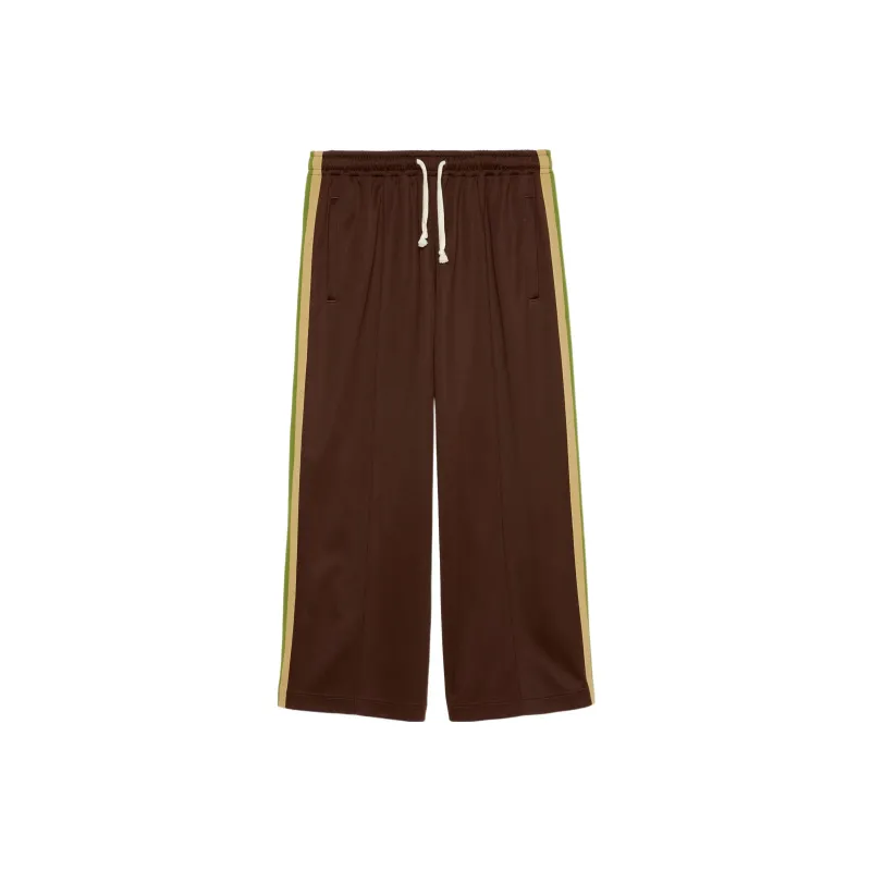 GUCCI Knitted Sweatpants Men Red Brown-0