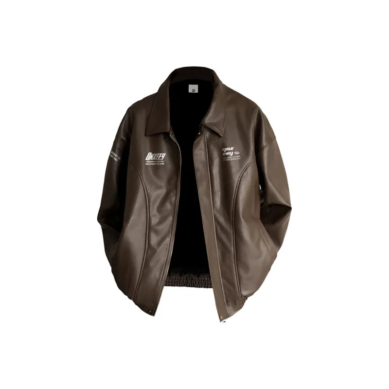 Qnxeey Leather Jackets Unisex-12