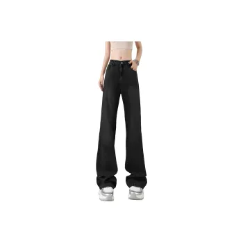 HOKLV Jeans Unisex Black