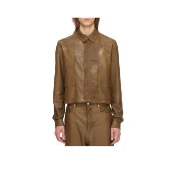 RICK OWENS Alice Strobe Cropped Shirt