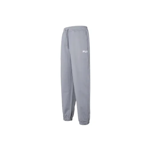 FILA Valentine's Day Collection Knitted Sweatpants Men Asphalt Brick Gray