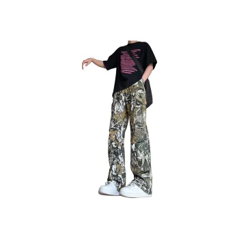 RENBEN Summer Jeans Unisex Branch Camouflage