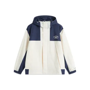 LiNing Lotus Leaf Trench Coat Unisex Dark Ship Blue/Ecru