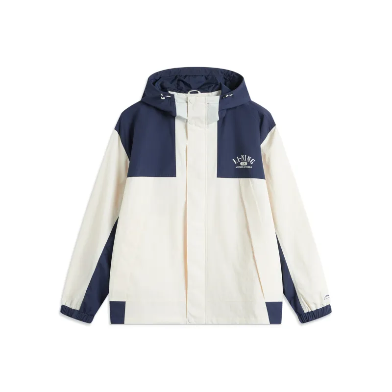 LiNing Lotus Leaf Trench Coat Unisex Dark Ship Blue/Ecru-0