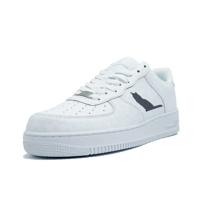 PAIN OR PLEASURE Low Top Skateboard Shoes Unisex Heather White-2