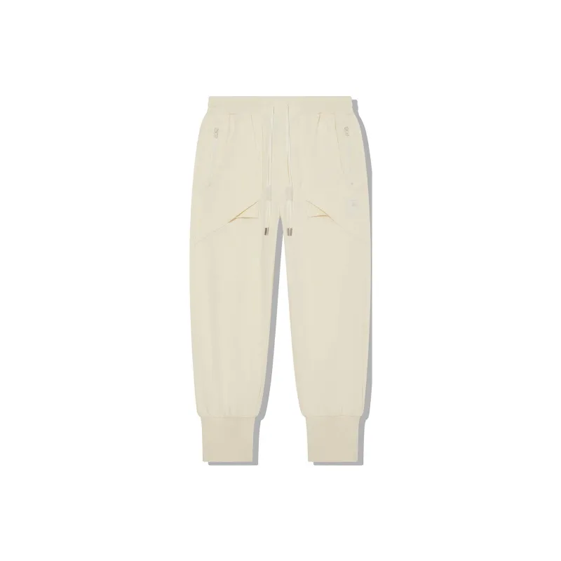 LiNing Li Ning X Jackie Chan Co branded Kung Fu Series Knitted Sweatpants Men Papyrus White-0