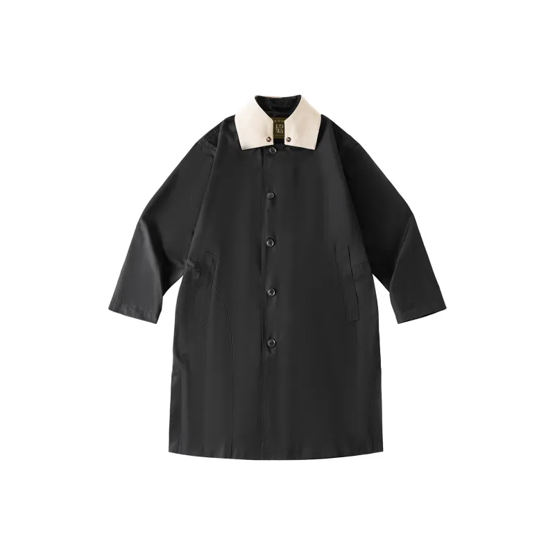 LR MADE Vintage Silhouette Mid-Length Commute Trench Coat Unisex-2