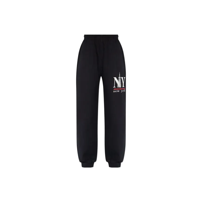 Alexander Wang Logo print Cotton blend Track Pants-0