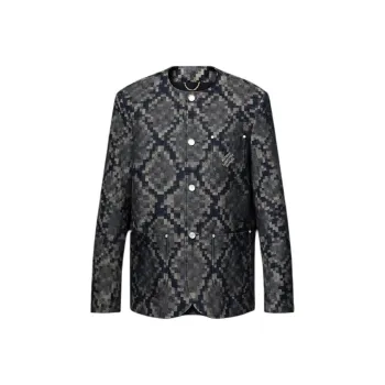 LOUIS VUITTON Graphic Collarless Denim Jacket