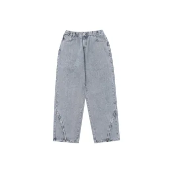 LUJIAMEN Jeans Unisex Gray Blue
