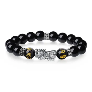 Fortune Gold Natural Agate Jade Bracelets Unisex