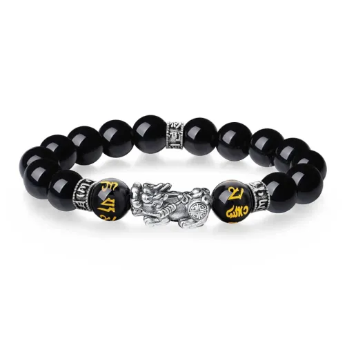 Fortune Gold Natural Agate Jade Bracelets Unisex