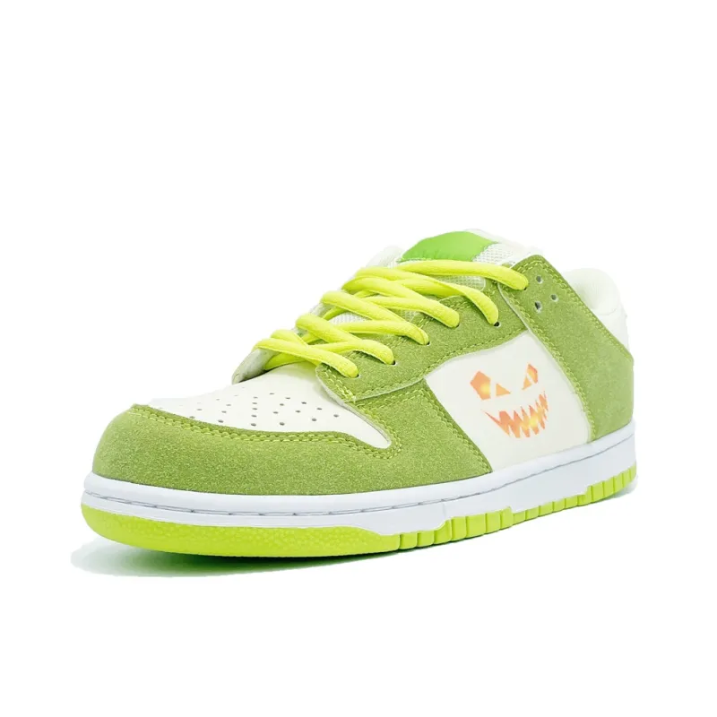 PAIN OR PLEASURE Low Top Skateboard Shoes Unisex Apple Green-2