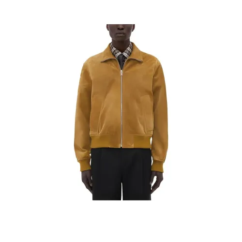 Bottega Veneta SS24 Leather Jacket Men's Peanut Butter Color