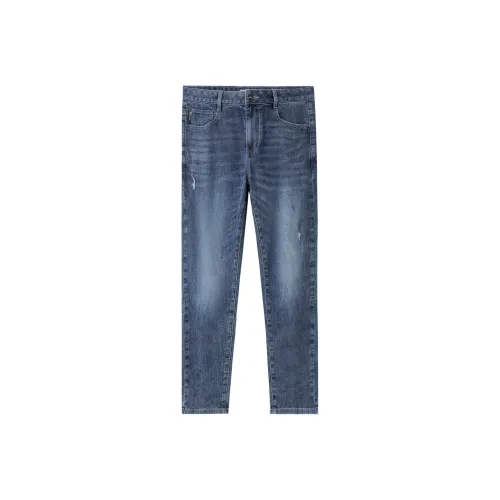 HLA Jeans Men Cooling Blue Gray Denim Gradient Medium 51