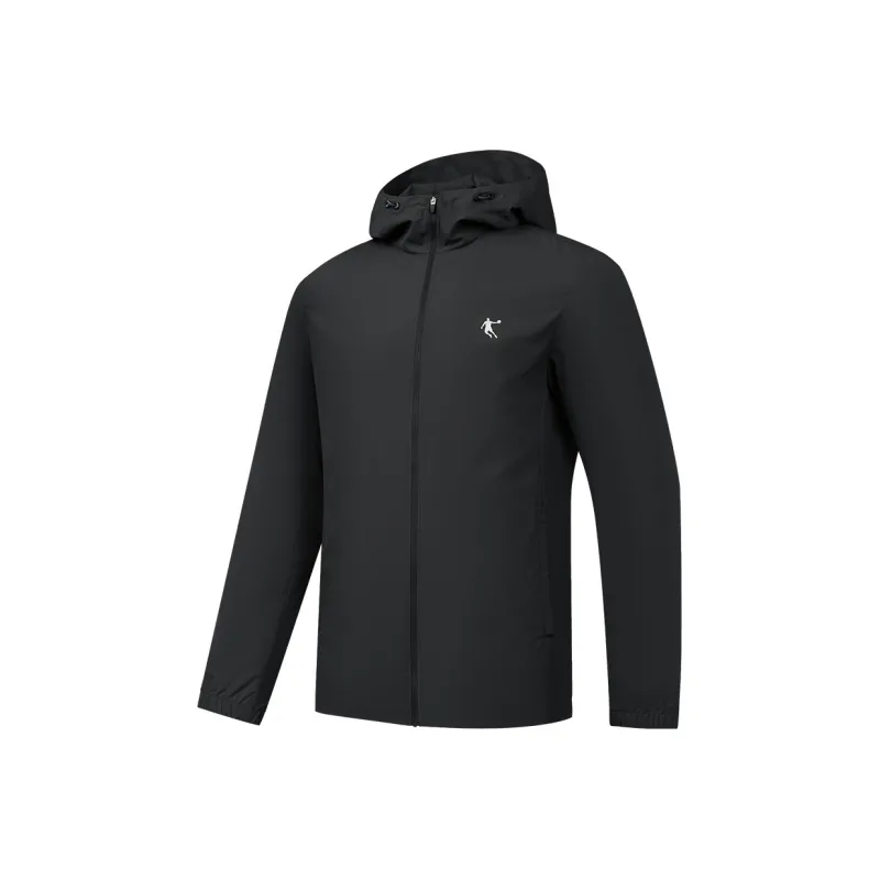 QIAODAN Trench Coat Men's Black-0
