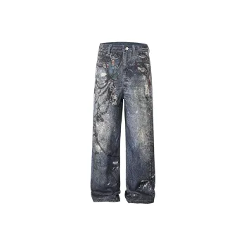 Ice flying Jeans Unisex Blue